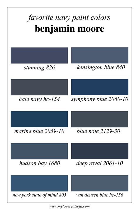 benjamin moore navy blue colors